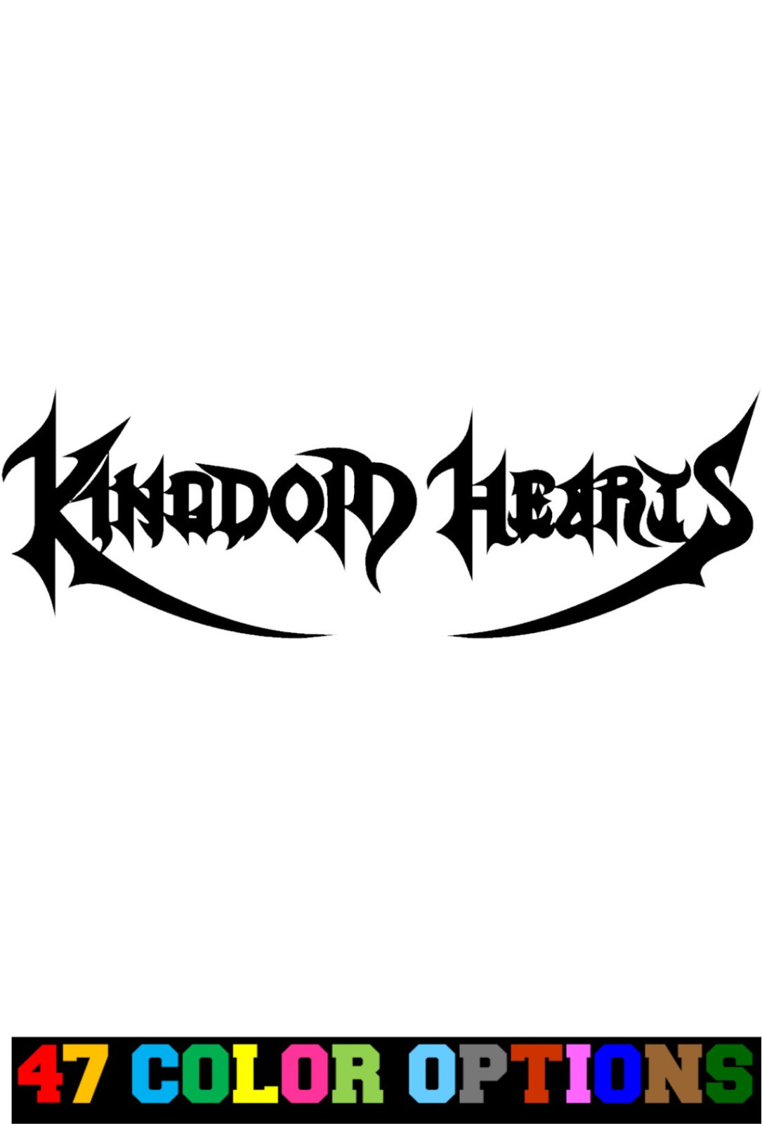 Vinyl Decal Truck Car Sticker Laptop – Kingdom Hearts Lettering Font