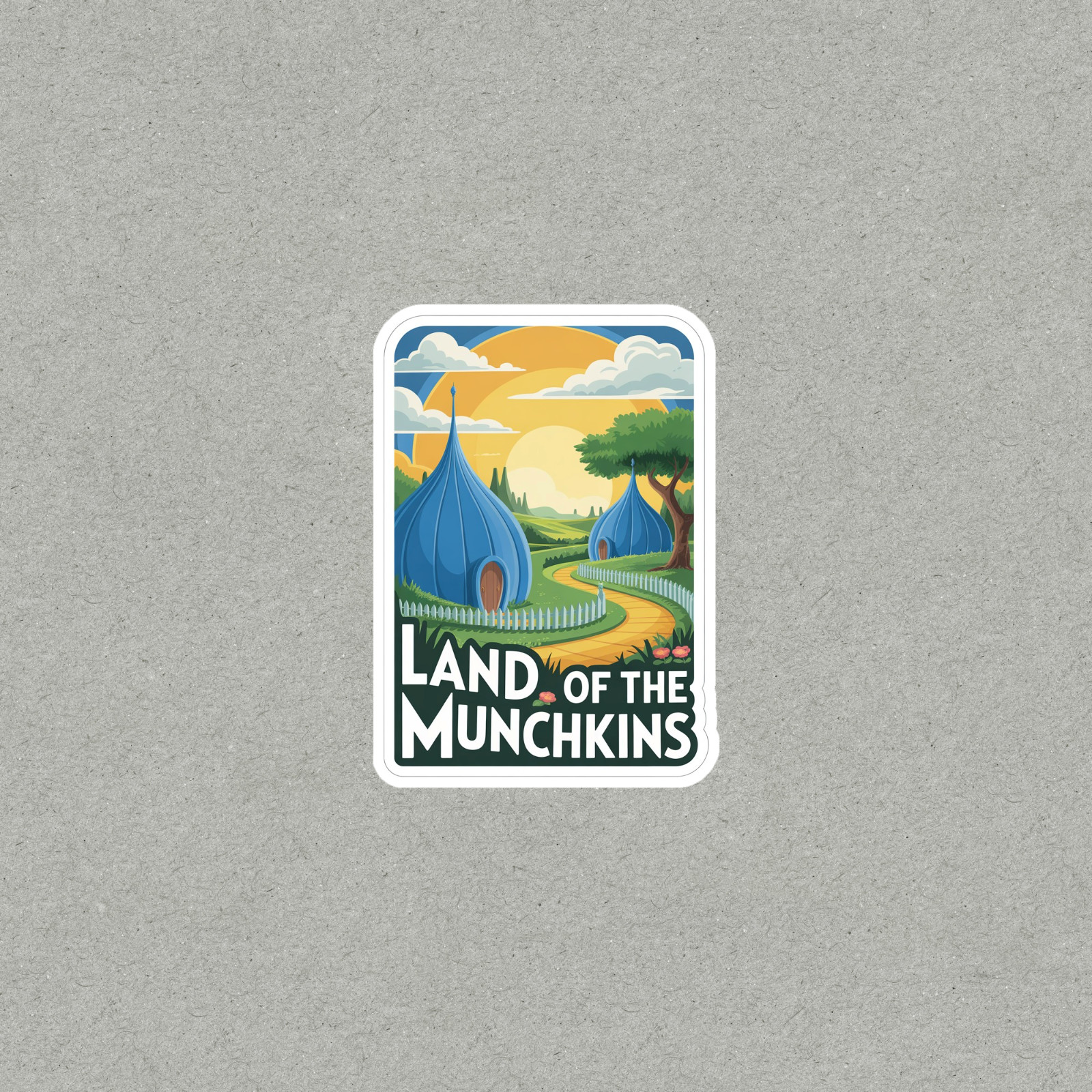 Whimsical Fairy Tale Land Sticker Landscape Decal for Dreamers #7173