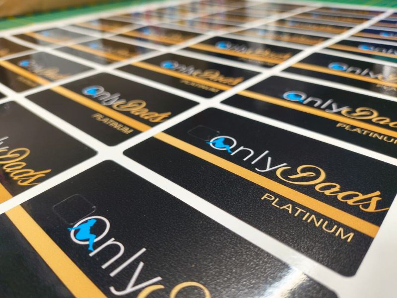 Only Dads PLATINUM Credit Card Skin, Debit Card Covering