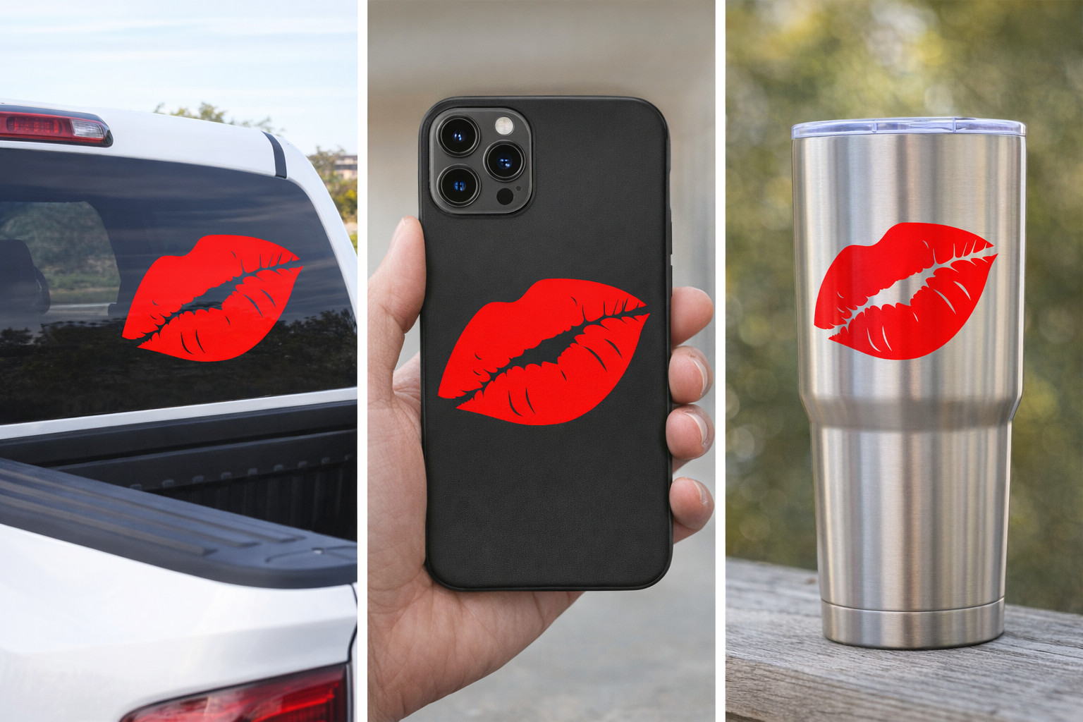 Kiss Lips girls lips Sizes and colors Vinyl Decal Sticker CLASSIC style pro best