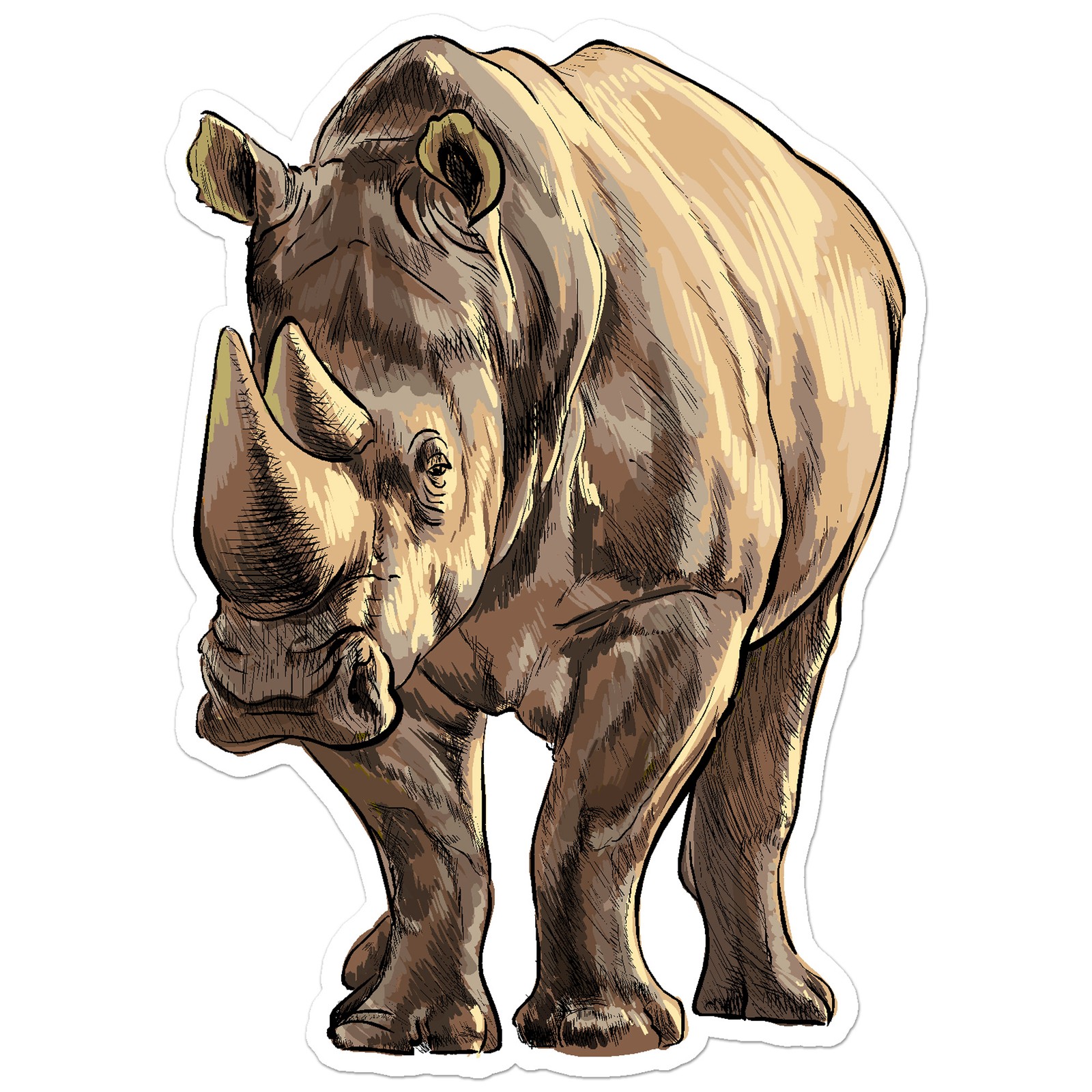 Rhinoceros Rhino – Vinyl Decal Sticker – Car Window Laptop – ebn8596