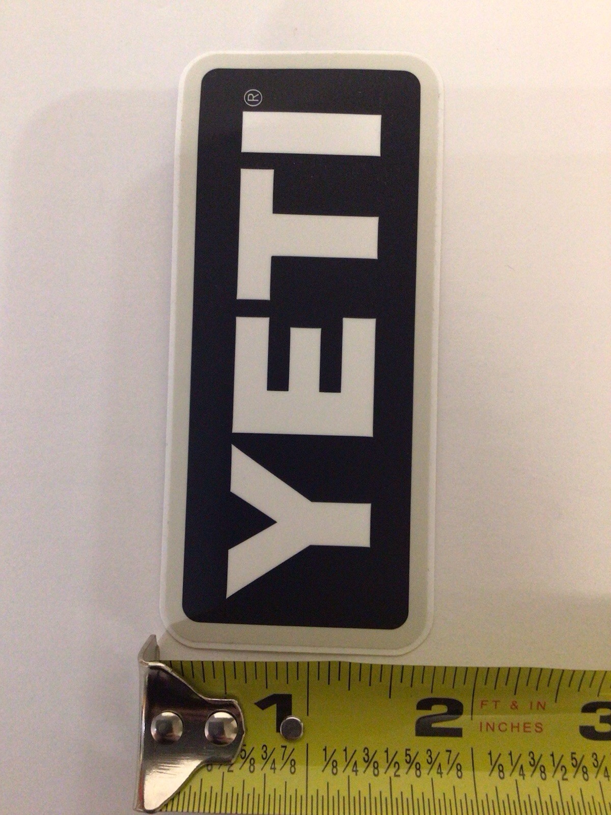 YETI Logo Sticker Authentic Decal White Black Cooler Tumbler Laptop Car Sticker