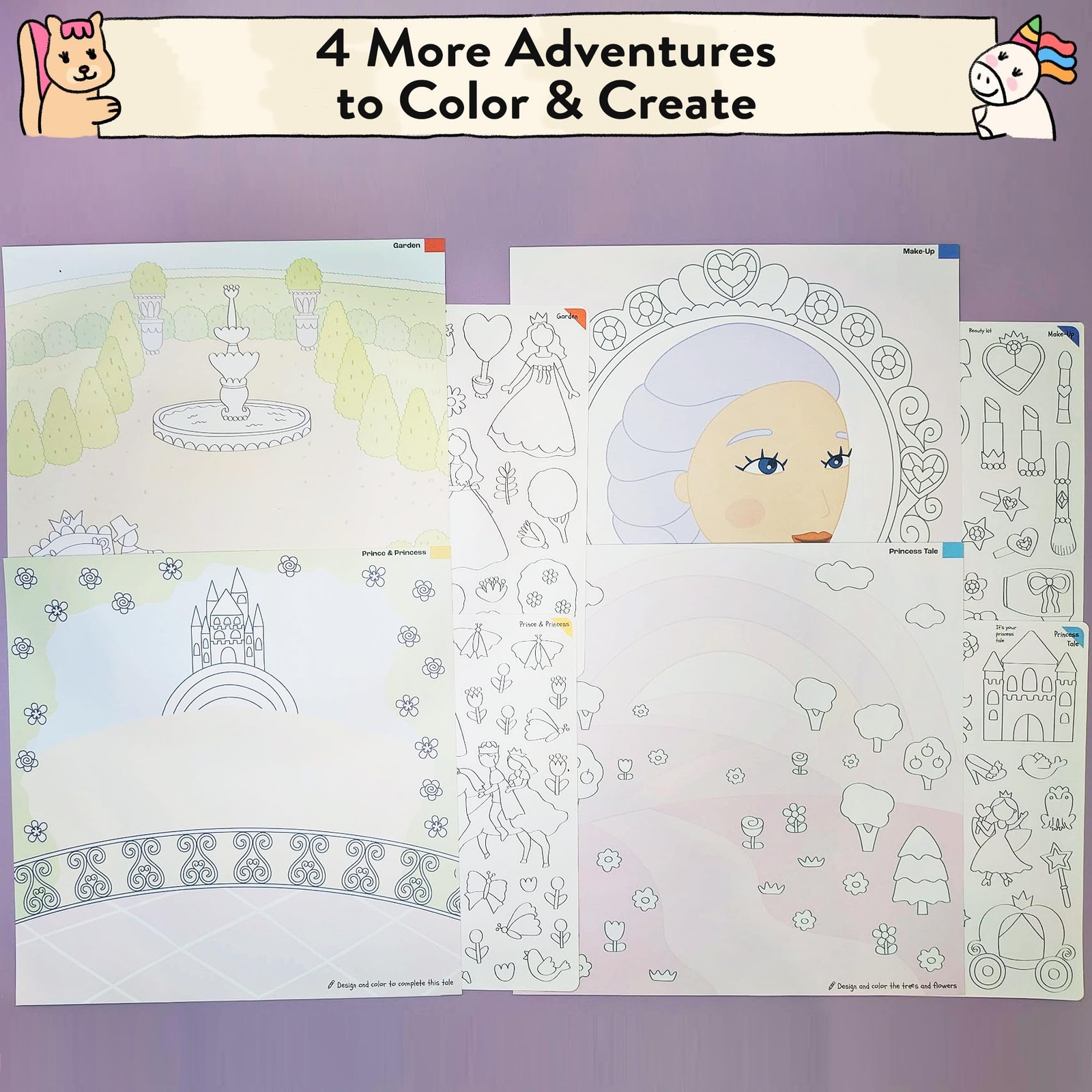 Together Art Princess Color Your Own Storytelling Sticker Kit Your Own Diy