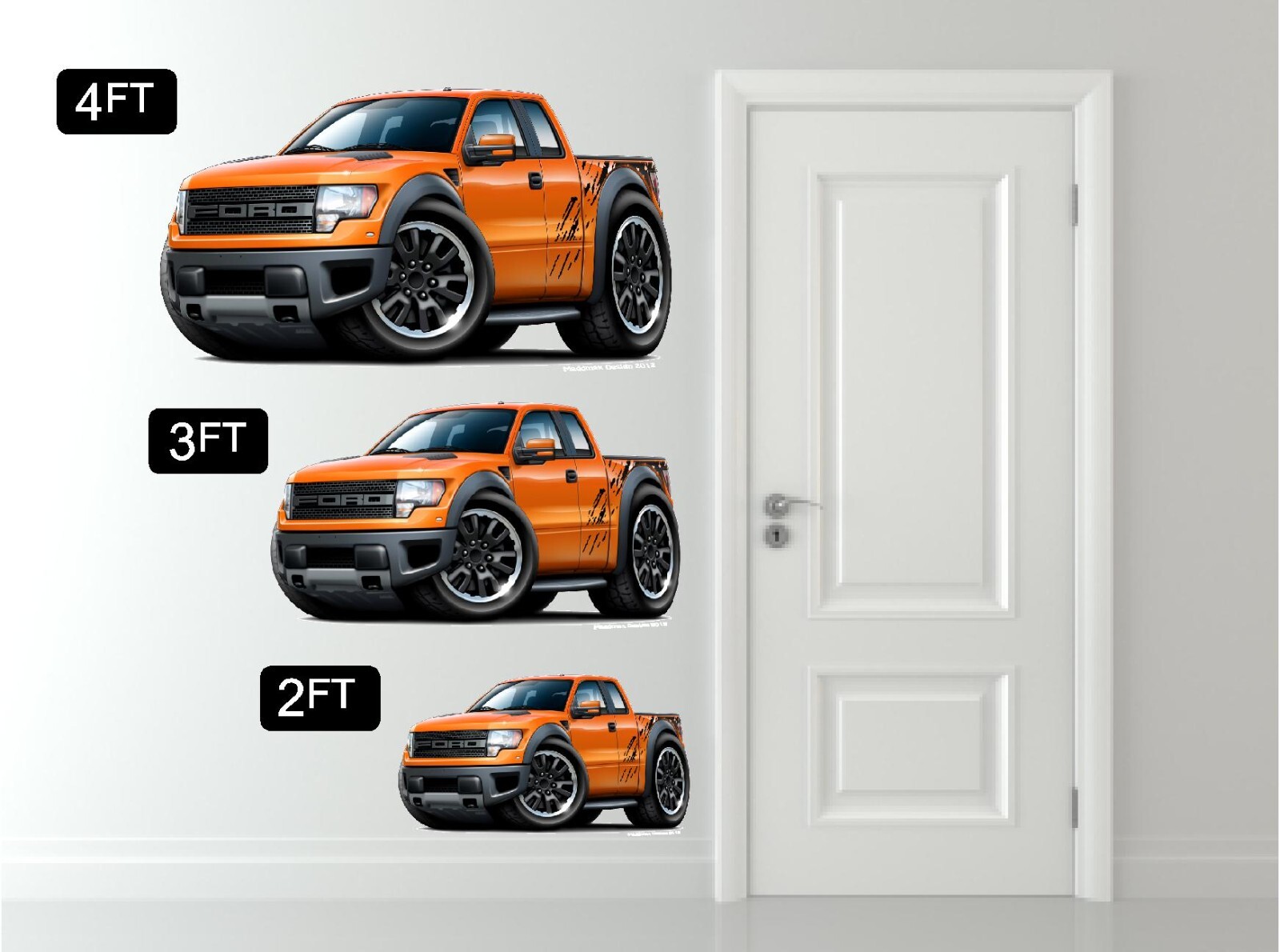 Wall Decal Compatible with 1969 Ford Mustang Mach 1 428 White Car Garage Decor