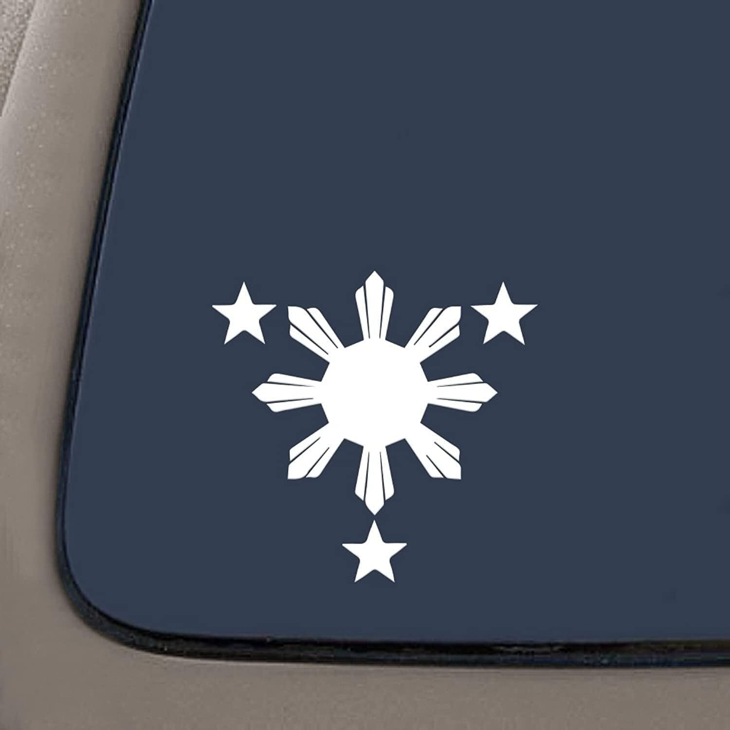 Philippines Flag 1 Sun and 3 Stars Logo. Filipino Decal/sticker for Car