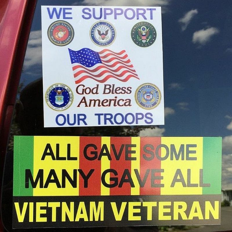 US MARINE CORPS RETIRED (6"x 2") Bumper Sticker. FREE Shipping.