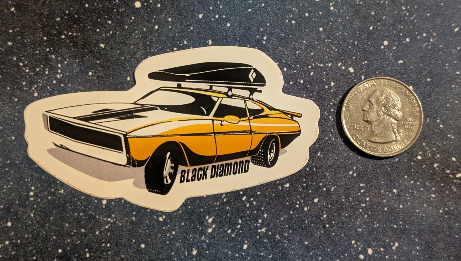 Black Diamond Muscle Car Sticker – Mountain Sports Hiking Climbing Skiing Gear