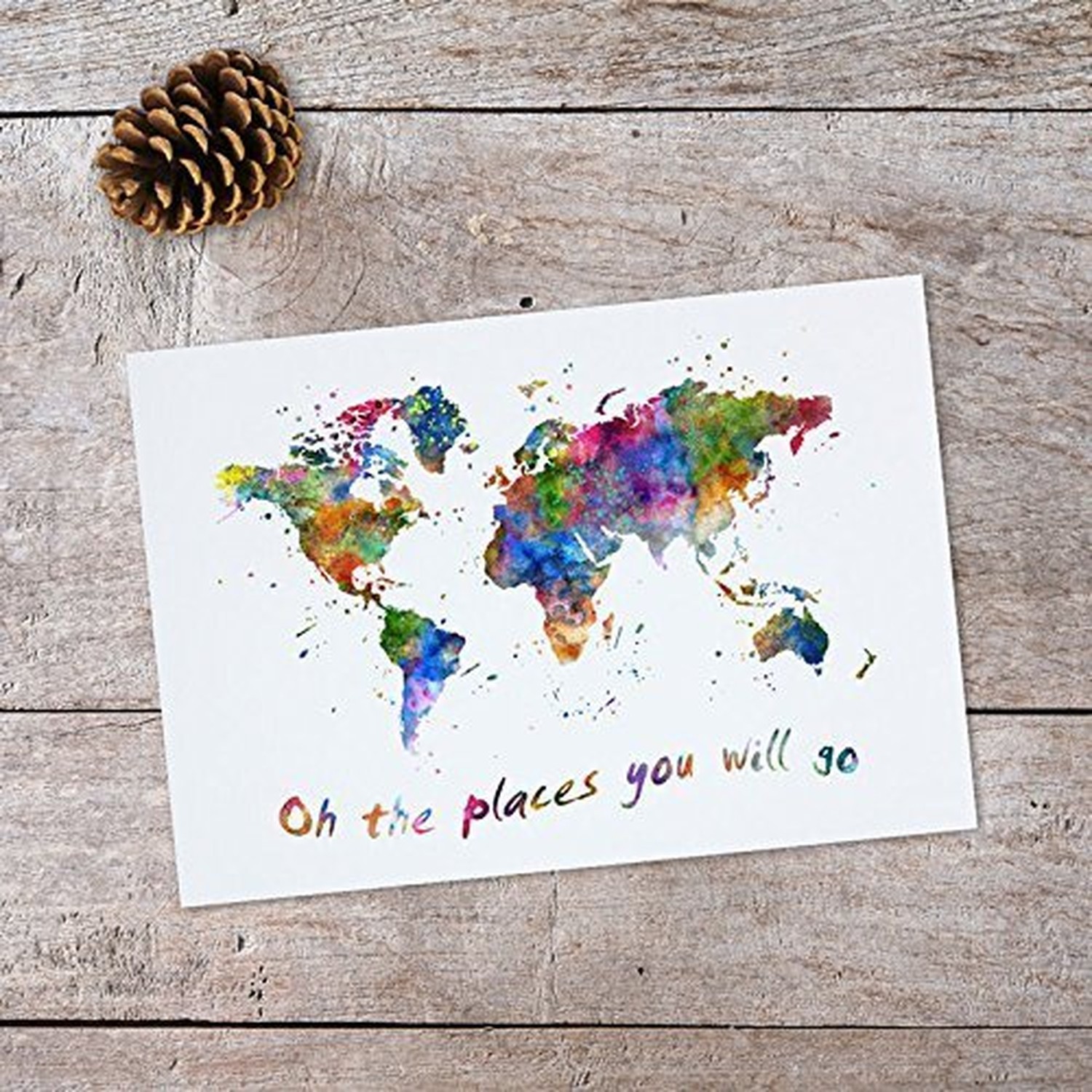 Oh The Places You Will Go Quotes The World Map Wall Art Watercolor World Map …