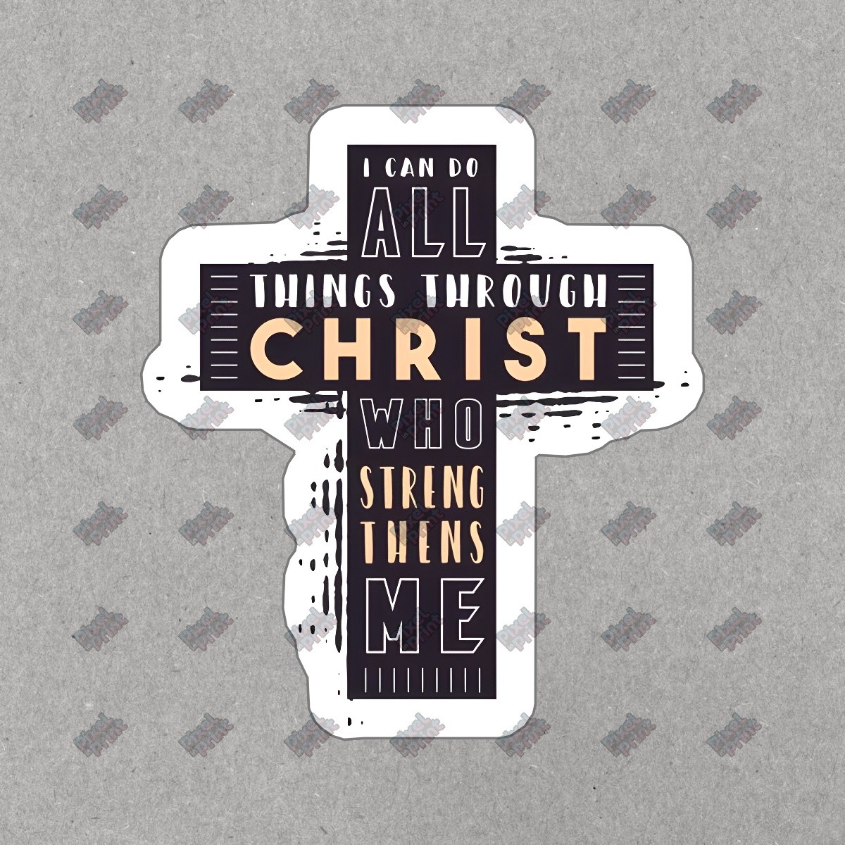 Inspirational Christian Vinyl Sticker I Can Do All Things Through #169732