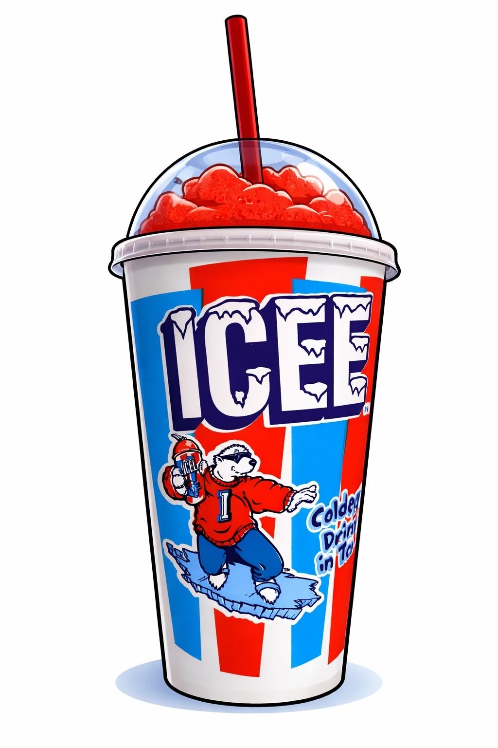 Icee Drink Decal Sticker Car Truck Wall Mirror Phone Tumbler Bumper Window