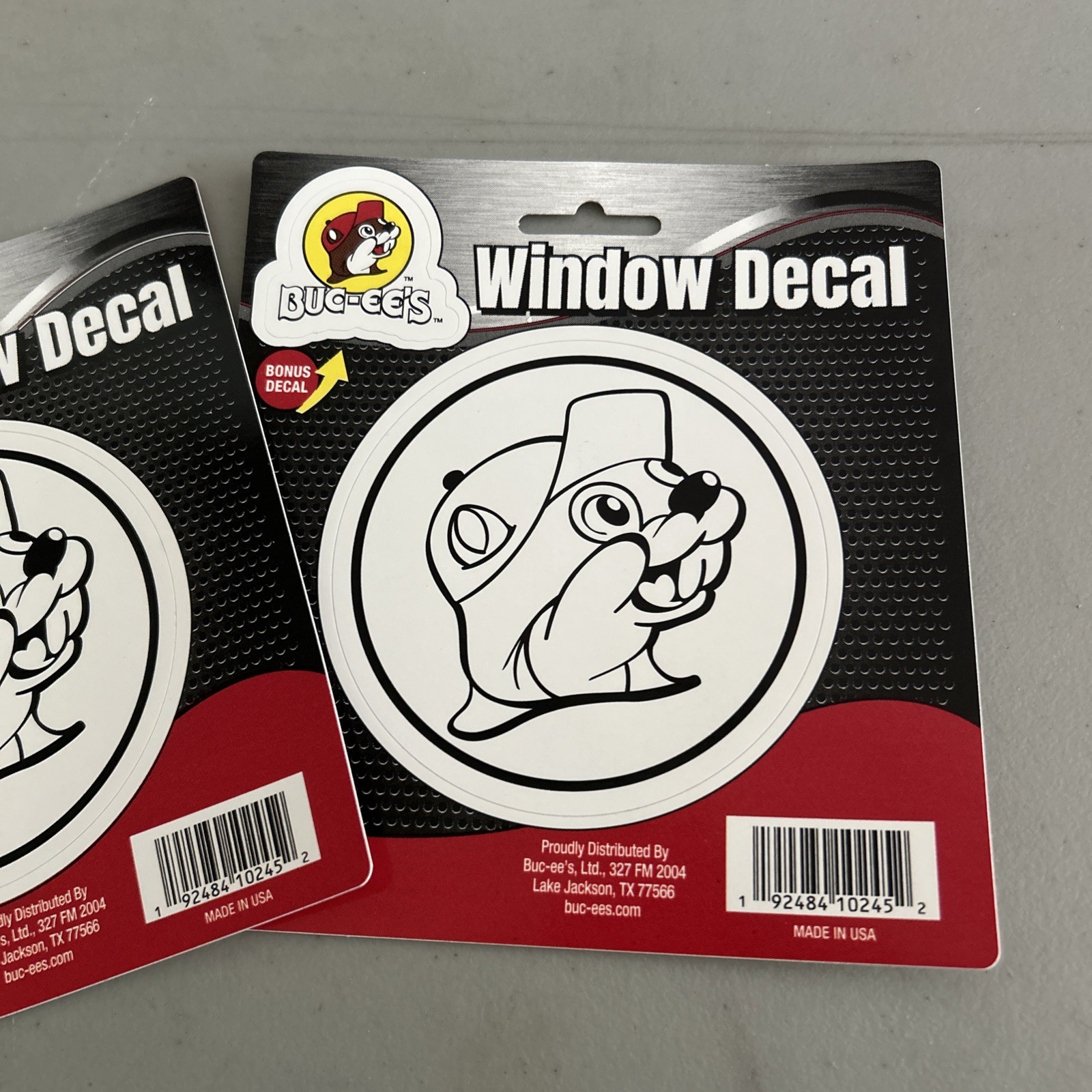 NEW Buc-ee’s Window Decal • White with a Bonus Small Buc-ee’s Logo