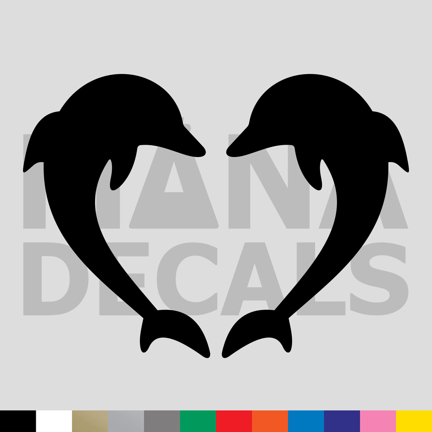 Dolphin Heart Vinyl Die Cut Decal Sticker – Love Sea Ocean