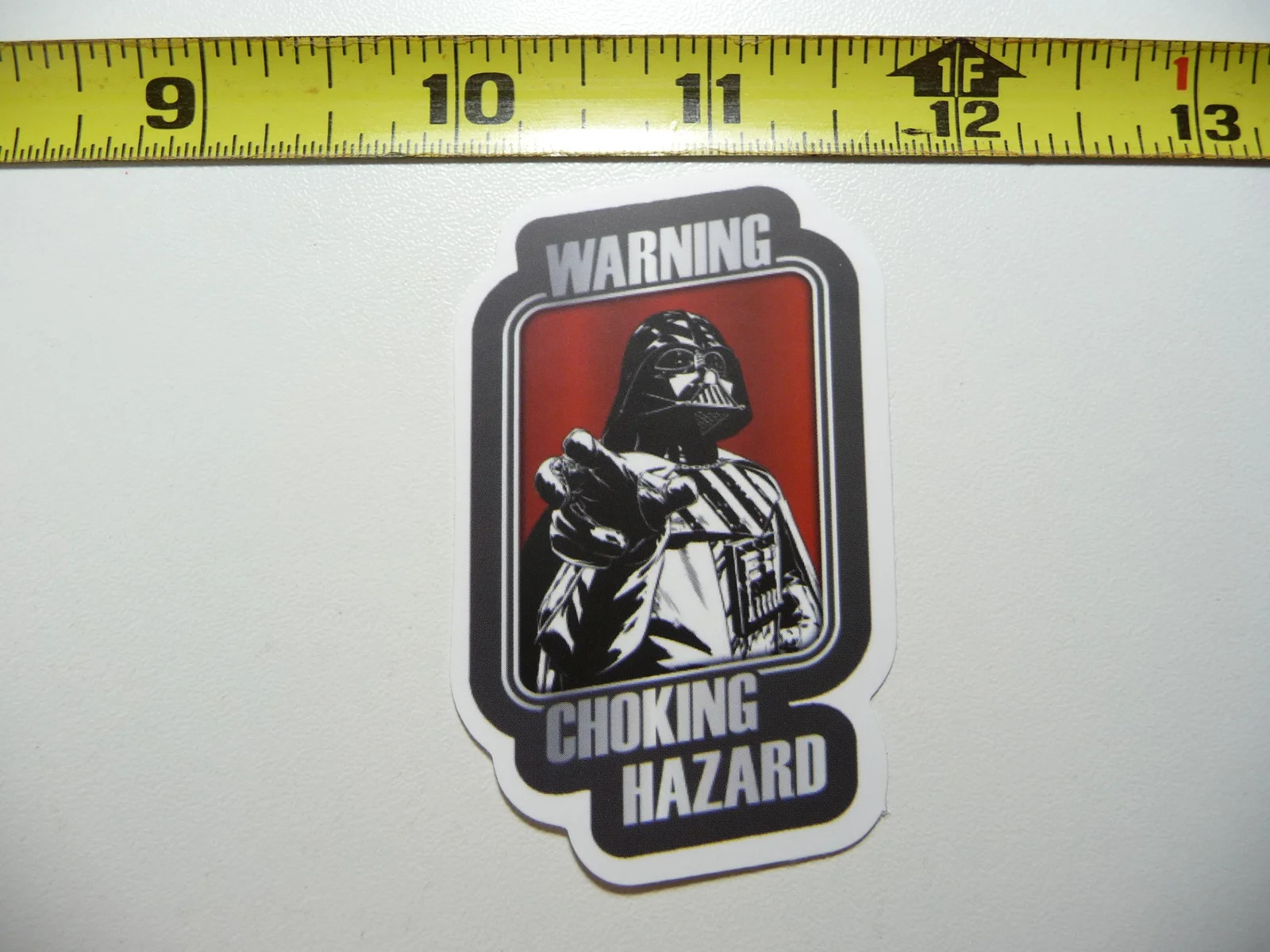 CAUTION DANGER CHOKING HAZARD DARTH VADER STAR WARS SMALL STICKER DECAL SIGNS