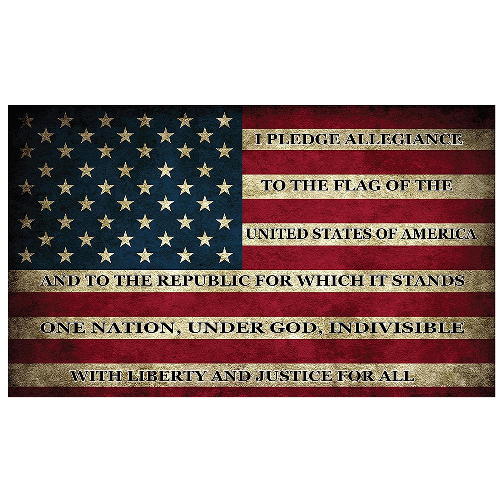 Large Pledge of Allegiance US United States of America USA Flag Car Truck Win…