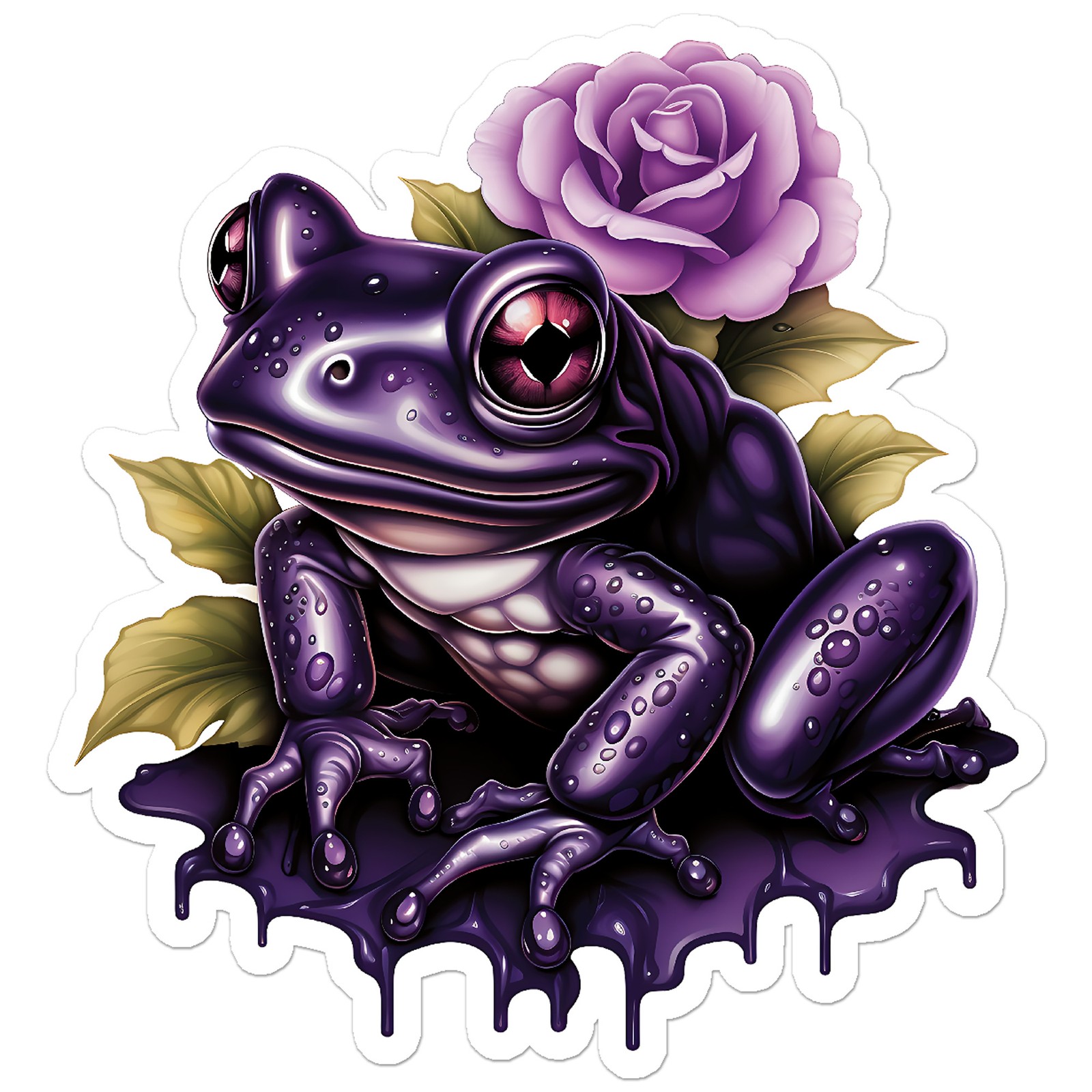 Purple Frog Rose – Vinyl Decal Sticker – Car Window Laptop – ebn11537