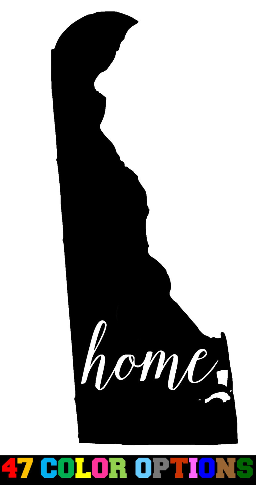 Vinyl Decal Truck Car Sticker Laptop – Home State Outline Love USA Delaware