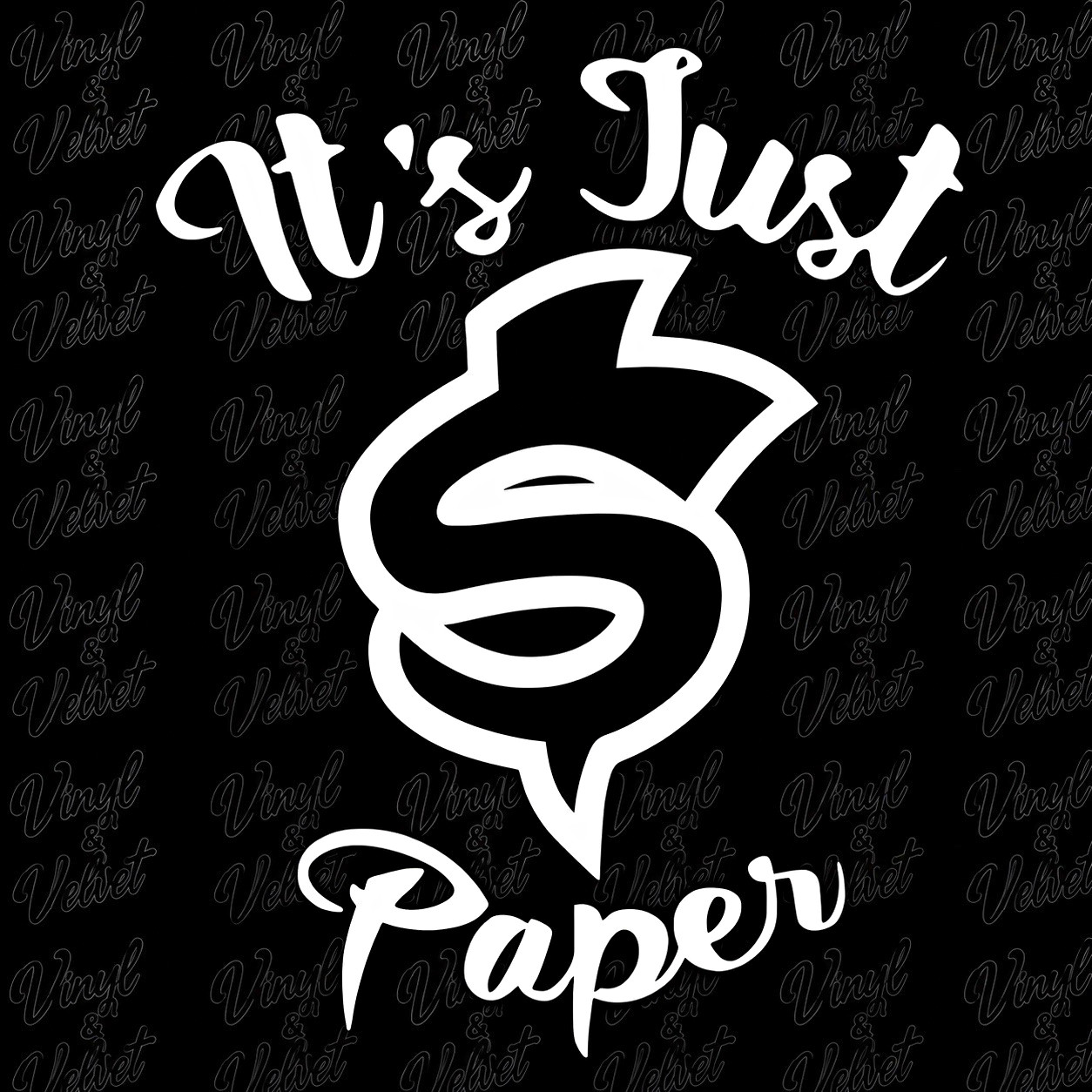[IT'S JUST PAPER] Quote Text Vinyl Decal Sticker White or Black Self-Adhesive