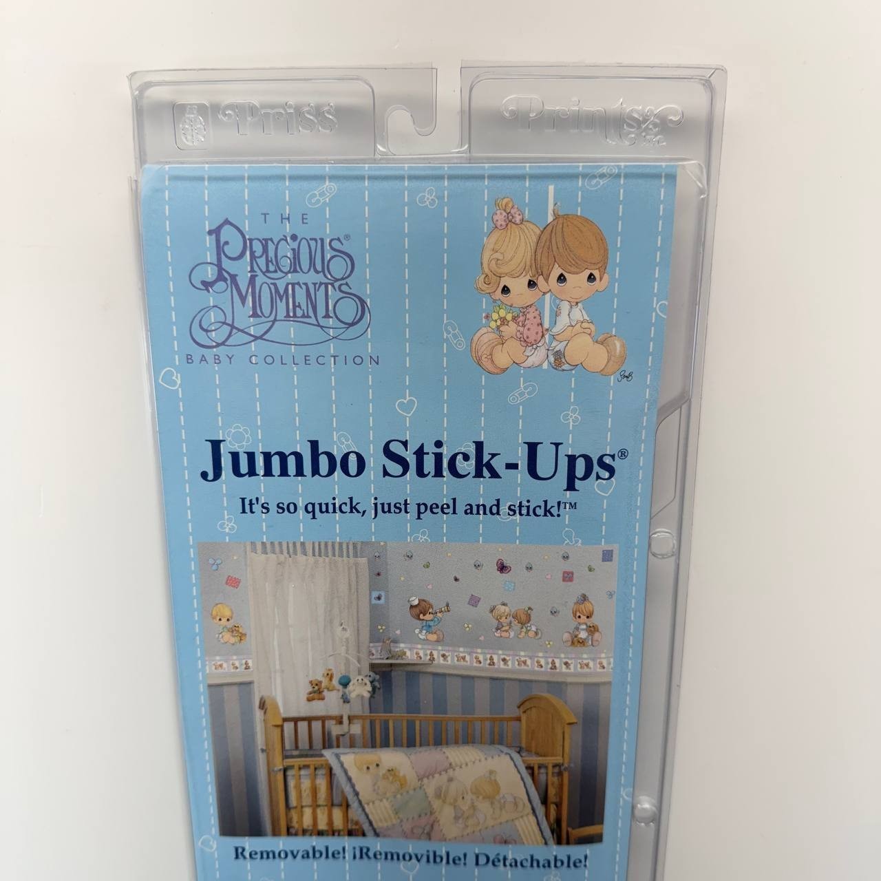 Precious Moments Priss Prints 40168 Jumbo Stick Ups Vintage Baby Wall Decals 25