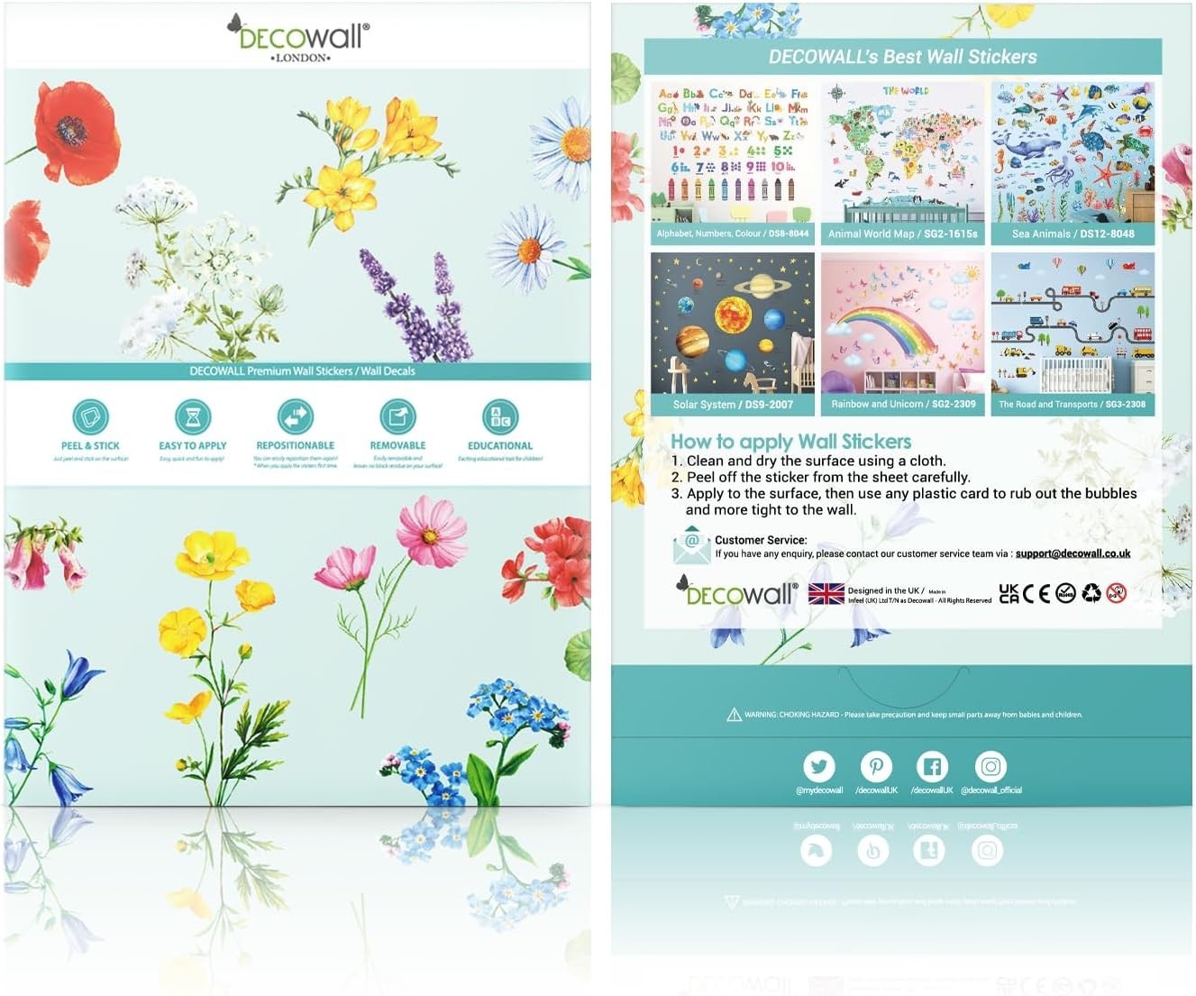 DECOWALL DS12-8078 Sea Creature Wall Stickers Decals Kids Under The Sea