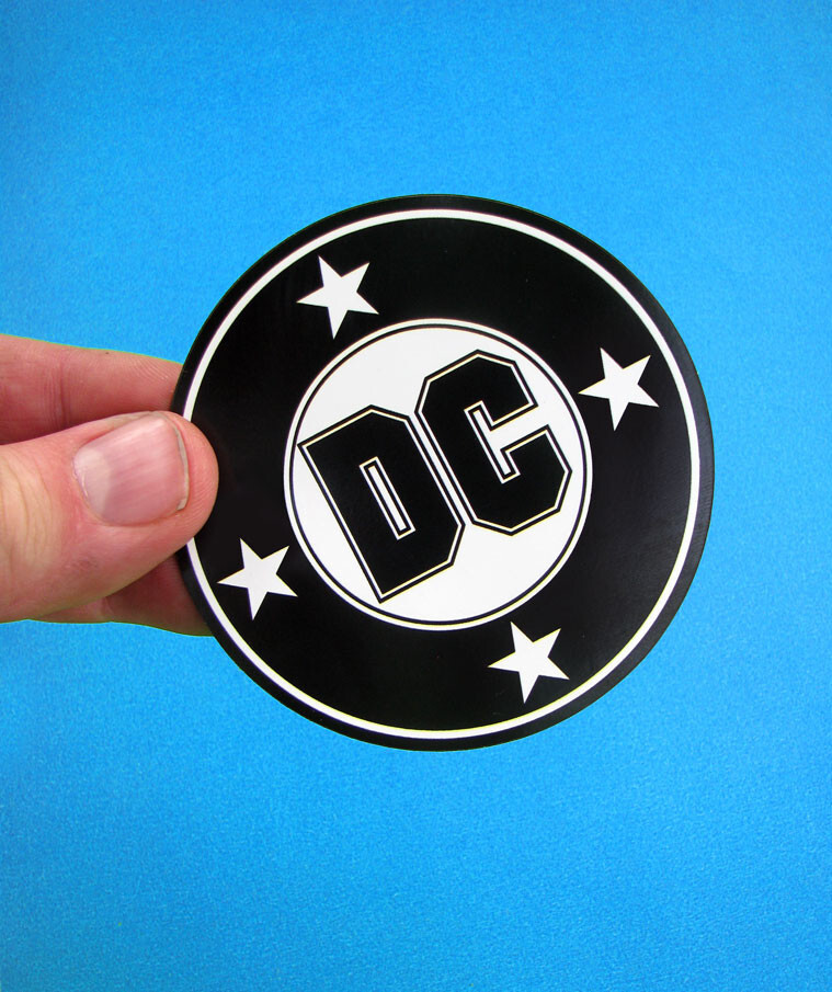 DC Logo Fridge Flex Magnet Comics Retro 1980s Flex Magnet for Car, Truck, Fridge