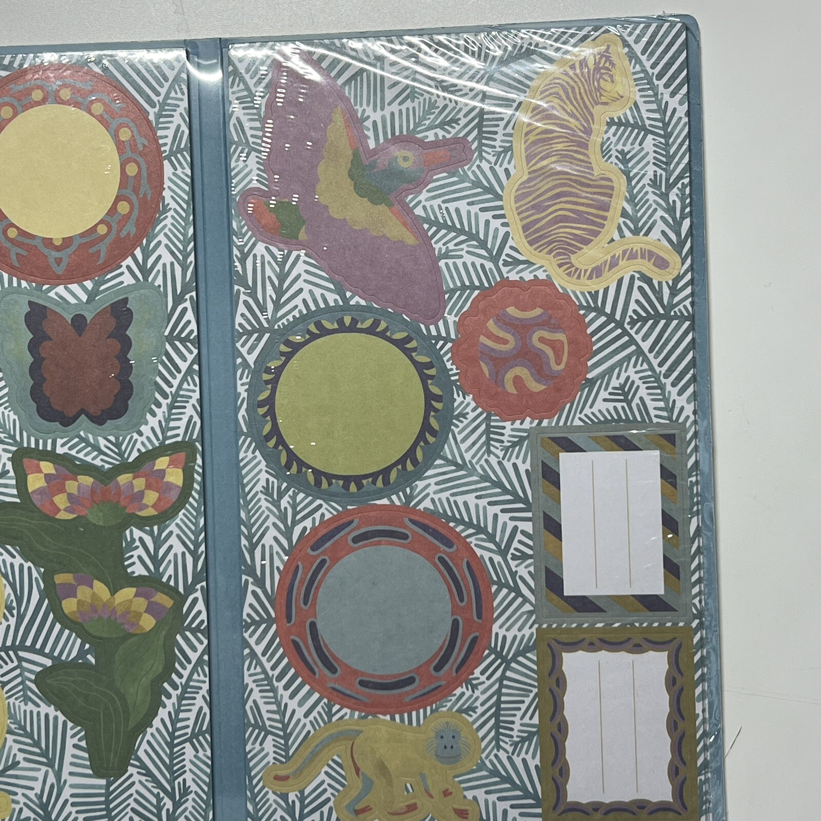 NEW Ikea ILLBATTING Folder With Stickers Multicolor Notebook Decorations Print