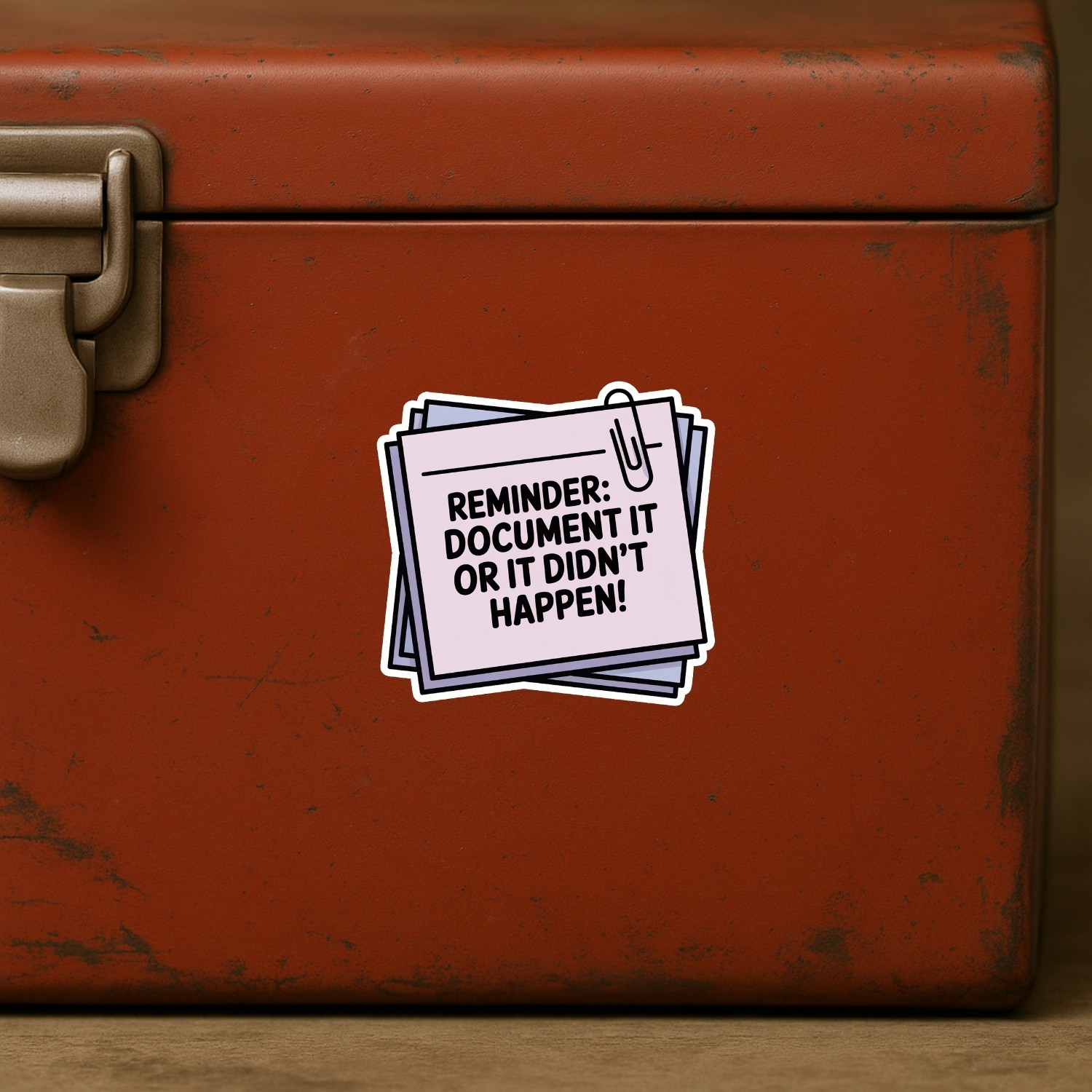 4pcs Document It or It Didn’t Happen Stickers – Funny Office Decals