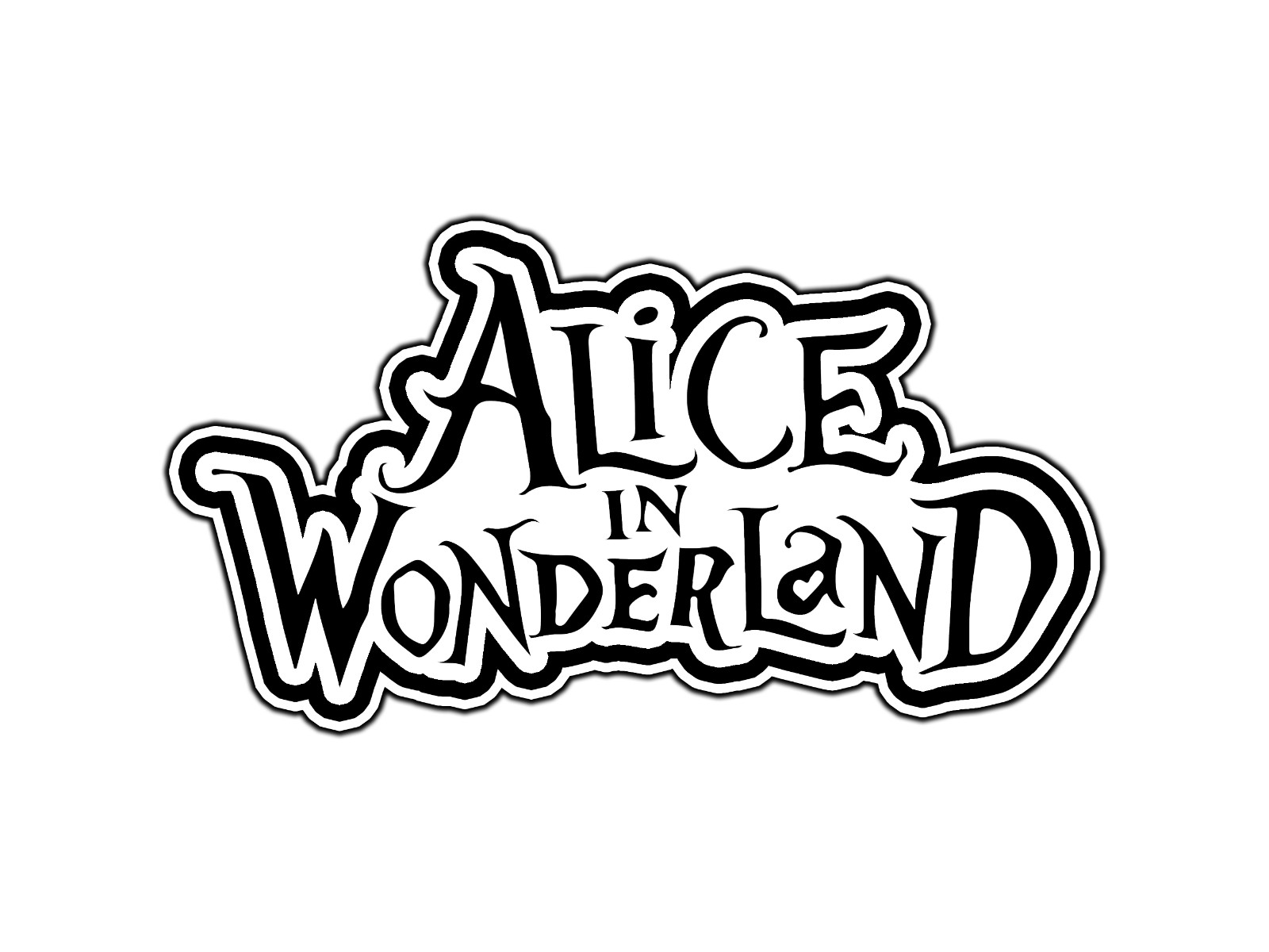Alice In Wonderland Logo Sticker Waterproof Vinyl Decal Die-Cut Laptop Car
