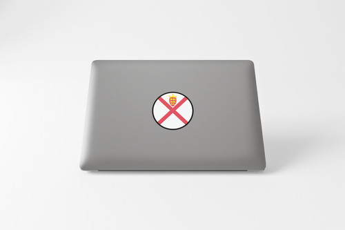 Jersey Flag Circle Sticker Decal