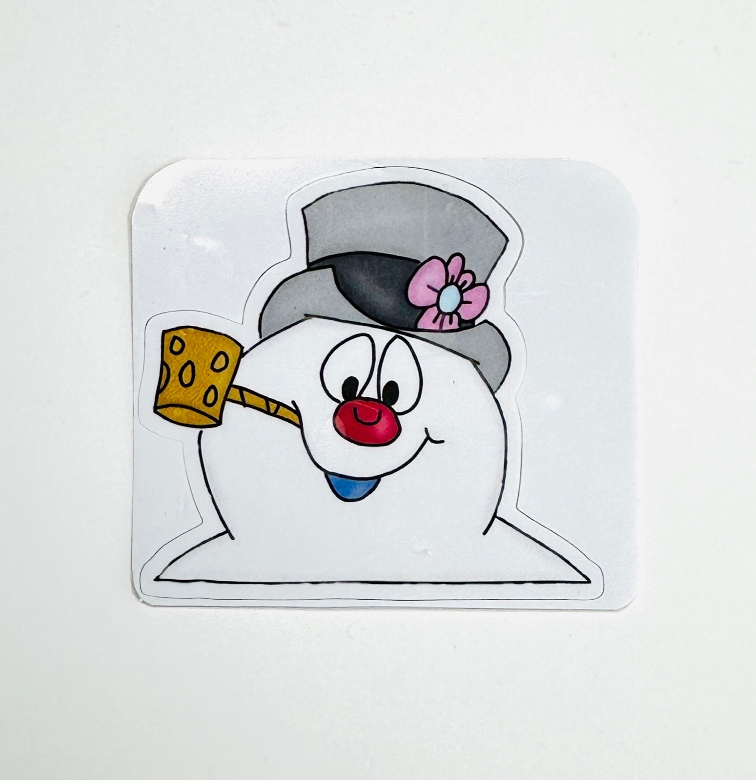 Vintage Frosty The Snowman Sticker Decal Retro Christmas Winter Seasons Classic