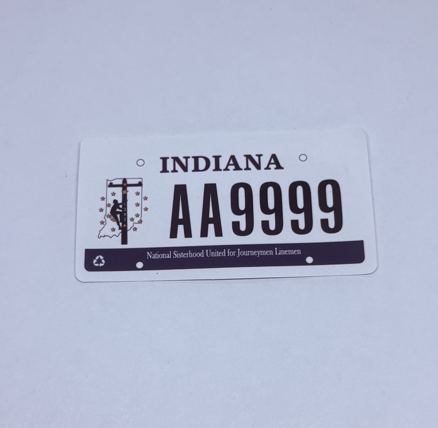 Indiana Novelty License Plate Sticker Journeymen Art Decal Vinyl Souvenir Tc6