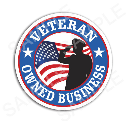 Veteran Owned Business Sticker Vinyl Decal Support Troops Military
