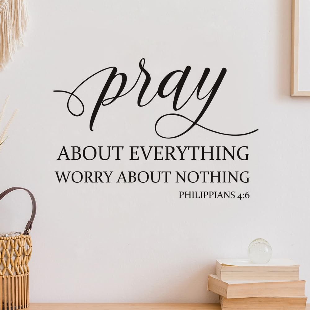 Religion Motivational Wall Decal for Bedroom Living Room Office Bathroom