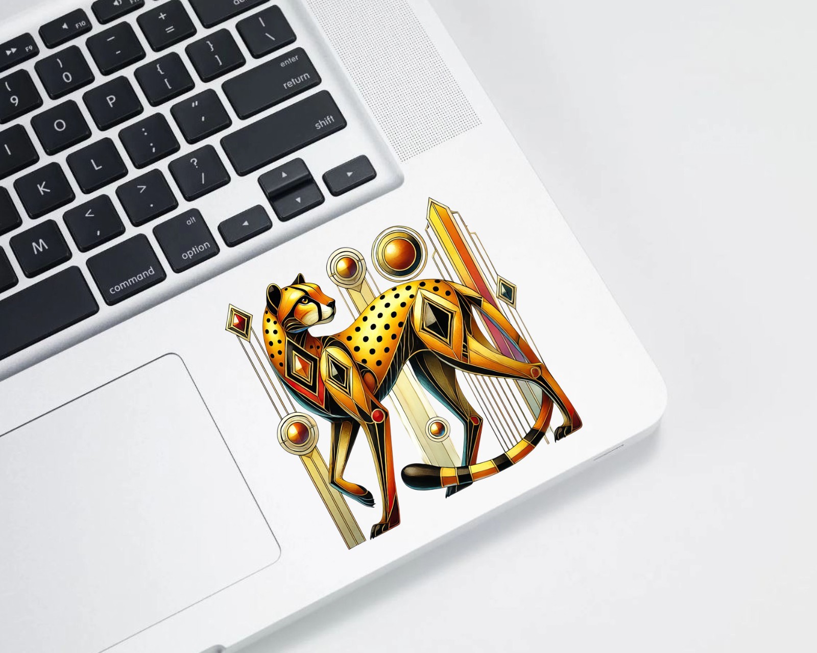 Art Deco Leopard UV DTF Transparent Sticker / Decal