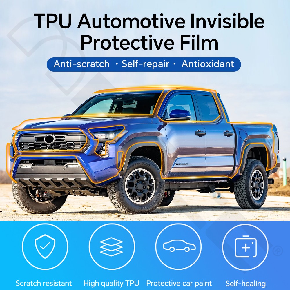 Toyota Tacoma 2024-2026 Full Car Kit Precut Paint Protection Film Clear Bra PPF