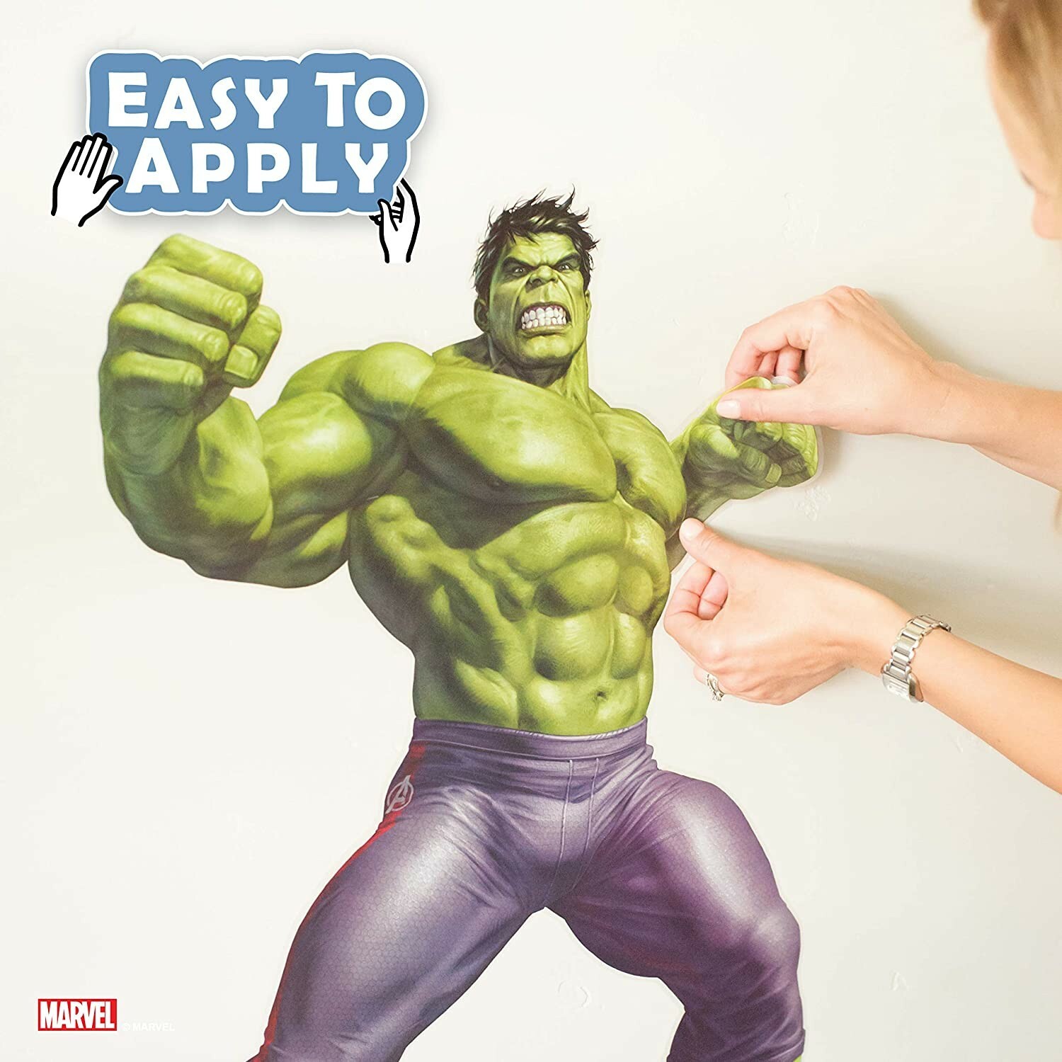 Marvel Incredible Hulk Wall Decal – with 3D Augmented Reality Interaction