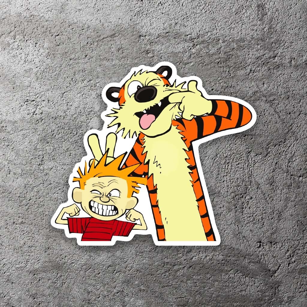 Calvin and Hobbes Vinyl Sticker 3.5" Wide – Includes Two Stickers