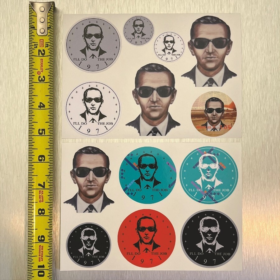 DB Cooper 13-PACK – High Quality Laminated Stickers for Vehicle, Laptop, Window