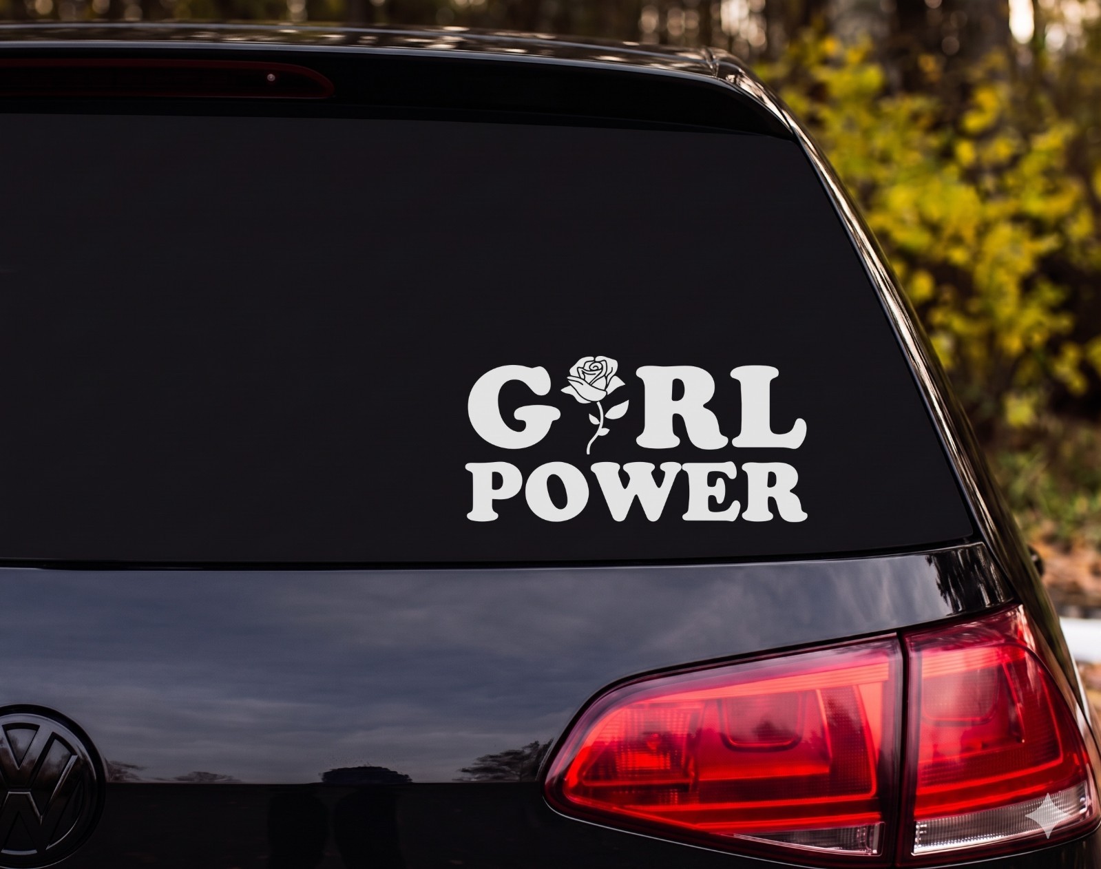 Girl Power Rose Text Vinyl Decal Sticker Laptop Wall Custom | Mom Gift