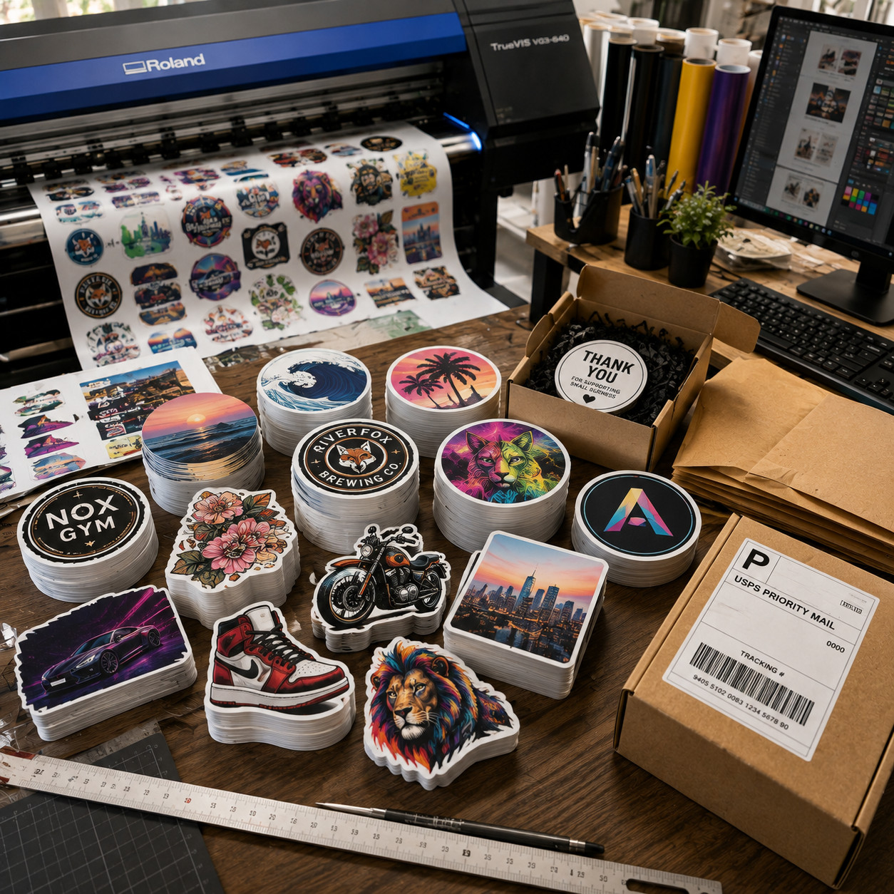 Your Design Custom Vinyl Stickers Waterproof Personalized Die Cut Logo Labels