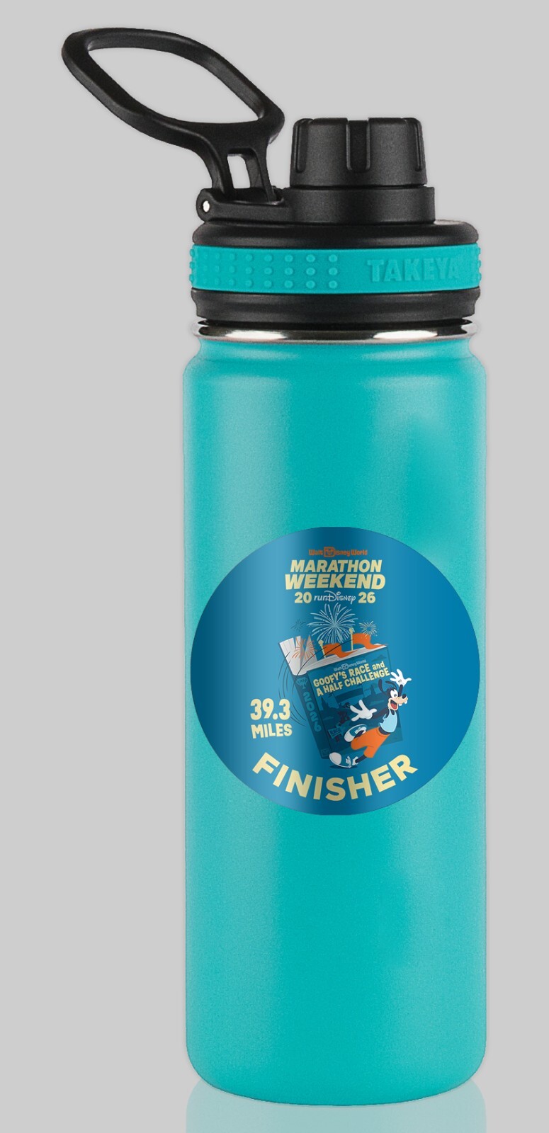 RunDisney Marathon Weekend 2026 Dopey 48.6 Miles FINISHER Water Bottle Sticker