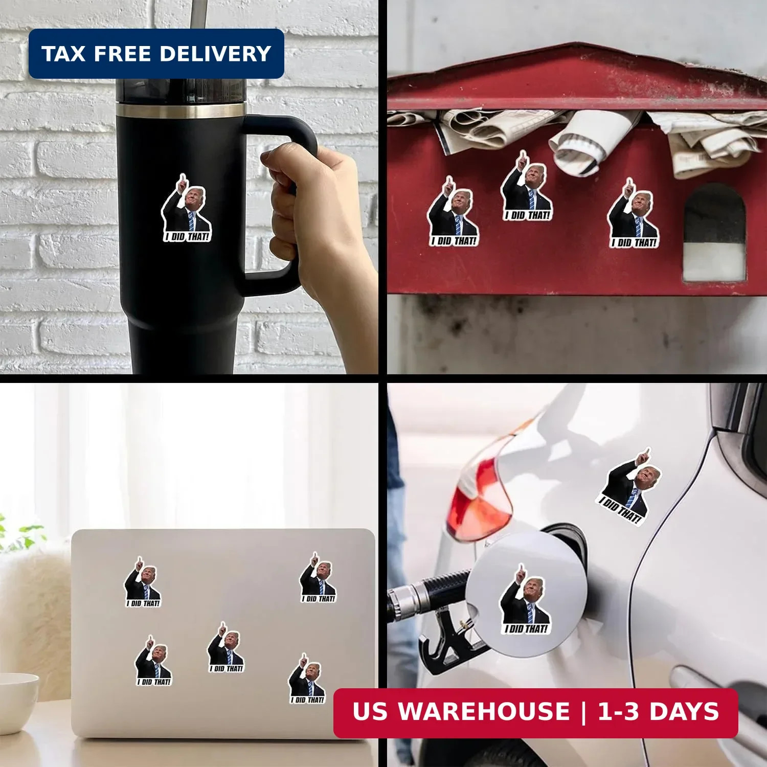 100PCS I DID that! – Waterproof Funny Decals for Car, Laptop, Water Bottle