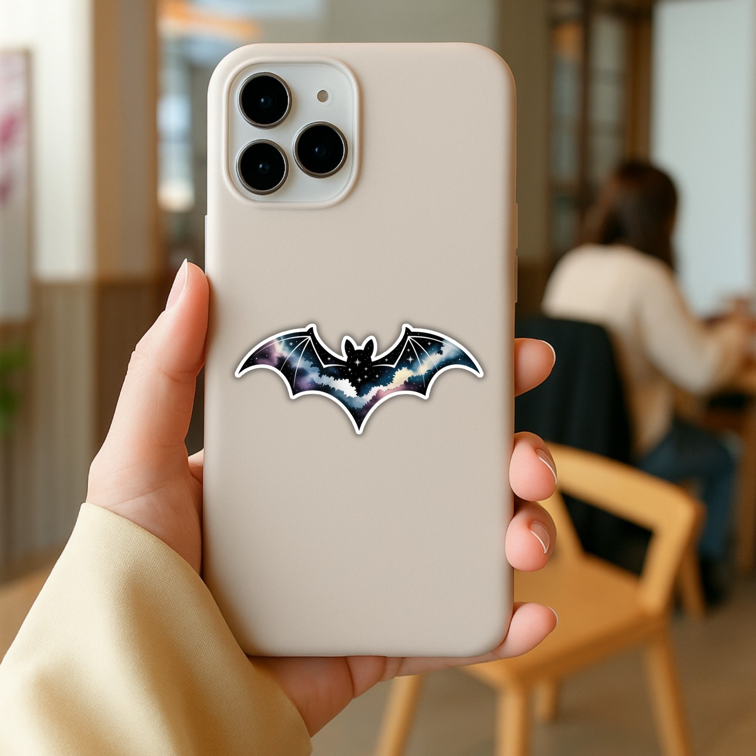 4pcs Galaxy Bat Stickers – Waterproof Vinyl Bumper Decals