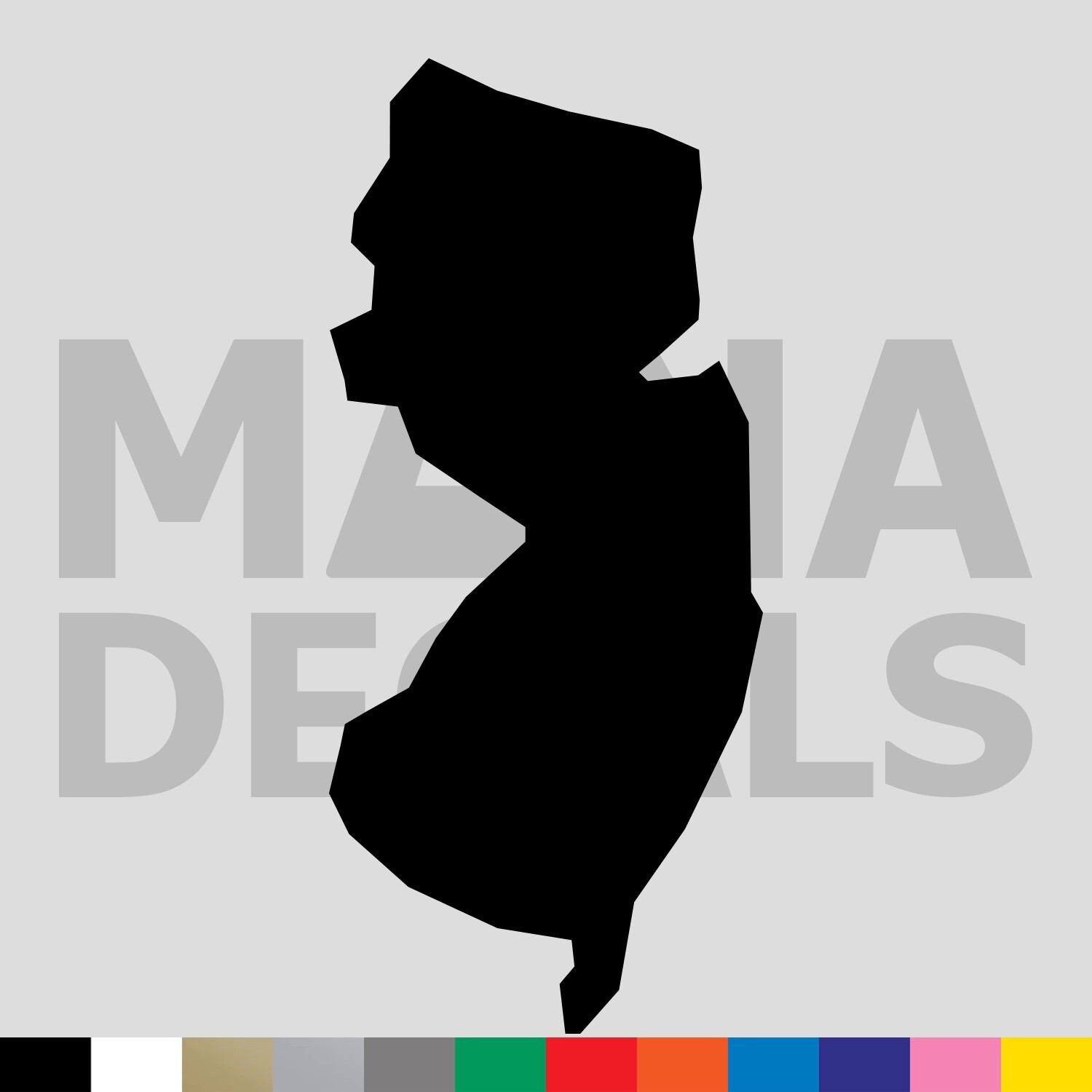 New Jersey Vinyl Die Cut Decal Sticker – NJ State Outline