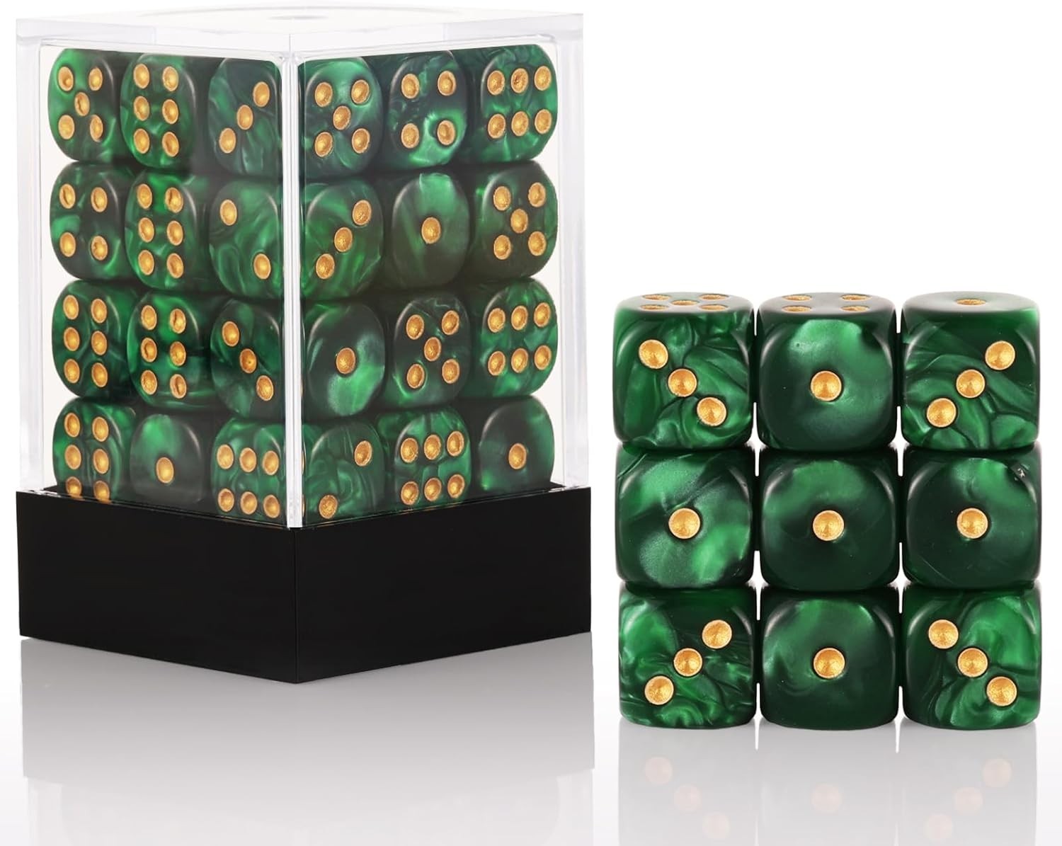 36 of Pack 12MM 6 Sided MINI Dice Set,Pearl Pattern Game Dice Set, 6 Sided St…