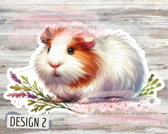 Guinea Pigs Vinyl Stickers 3" For Laptops, Cups, Etc. Indoor, Water Resistant