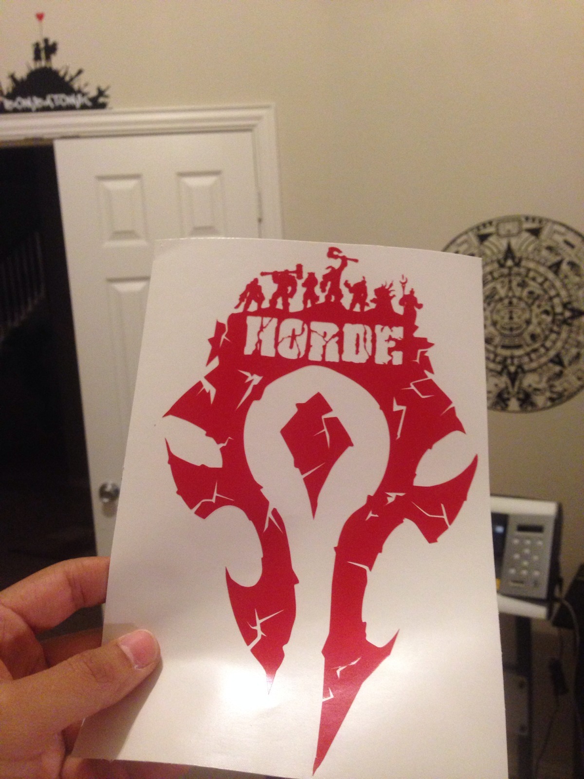 Horde Logo Decal Sticker 8.5" X 5" (Horde Army, For The Horde)