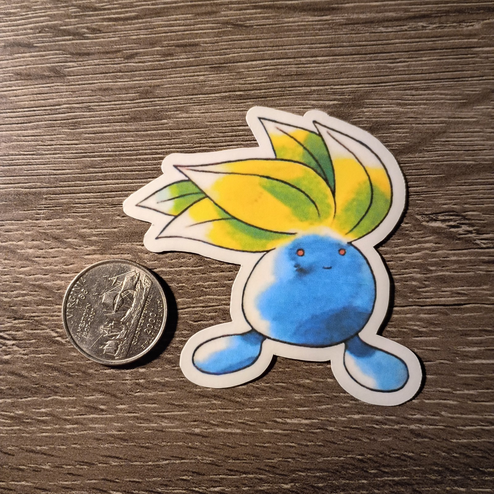 Gen 1 & 3 Oddish Sticker – Vinyl, Waterproof, Die-cut – Original Artwork