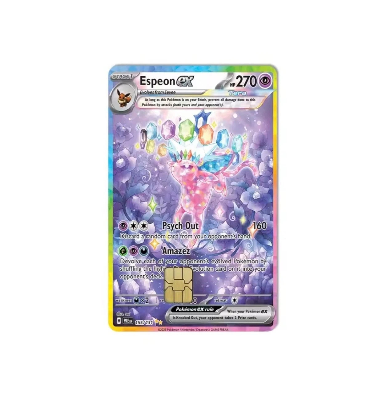 Pokemon EX Card Skin 7-Pack Variety Set Eevee Umbreon Sylveon Vinyl Card Decal