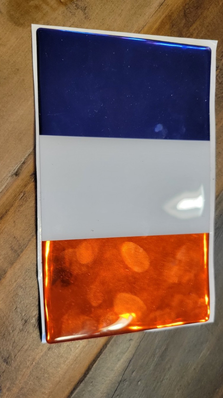 France Flag Decal Domed Raised 3d Urethane Emblem Reflective 6×4 inch
