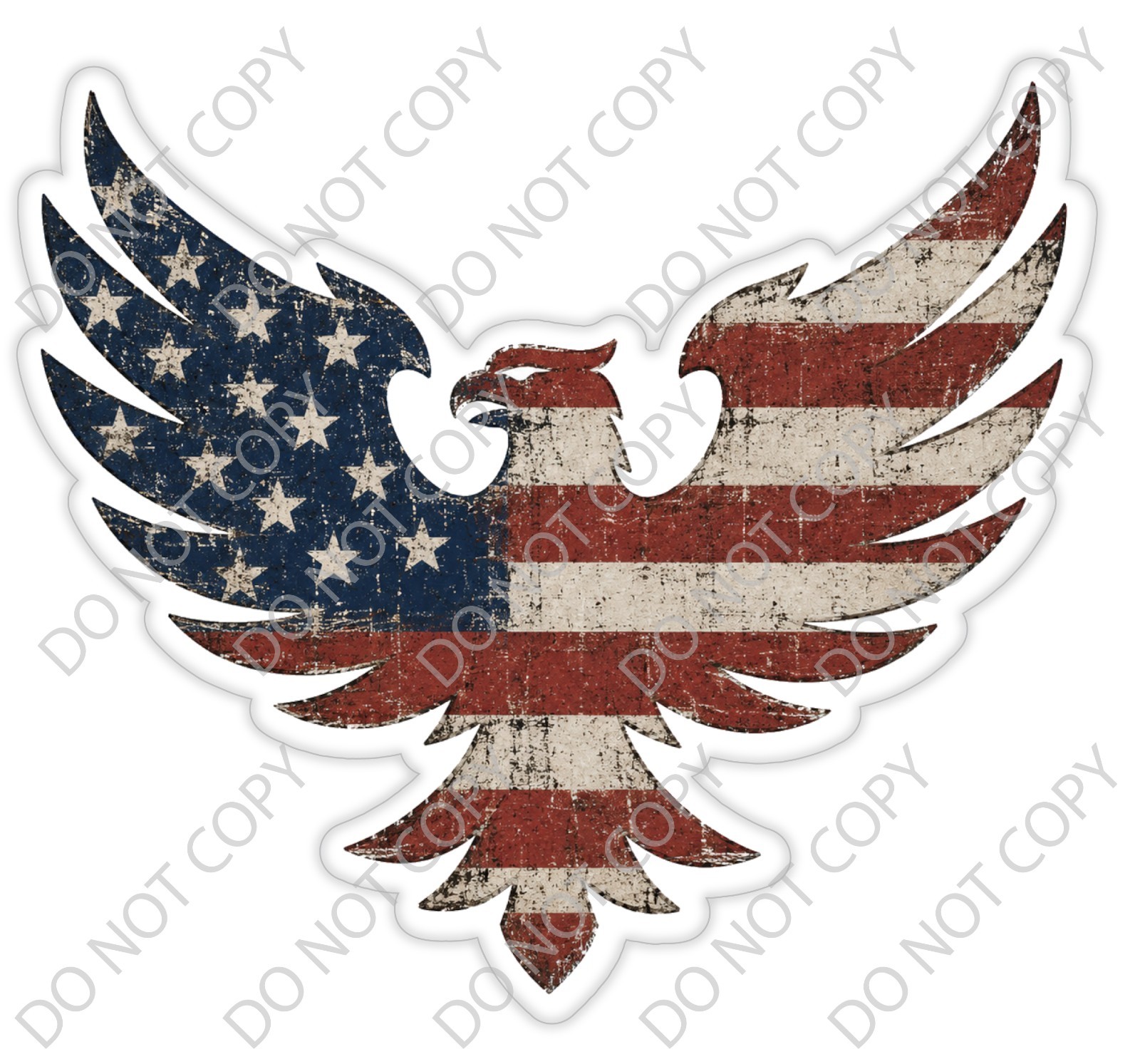 Laminated Vinyl Decal Die Cut Waterproof Sticker – American Eagle USA Flag